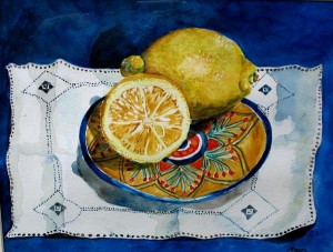 Susanne Mason,lemons (SOLD watercolours on paper)