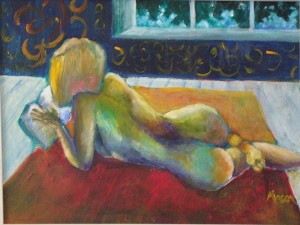Susanne Mason,summer night (acrylics on board 25 x 17cm)